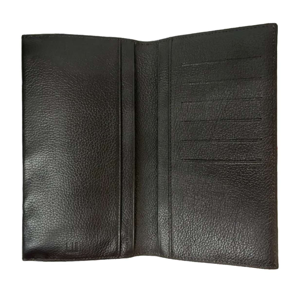 Dunhill D Eight (D8) Dark Brown Textured Leather Long Bifold Wallet