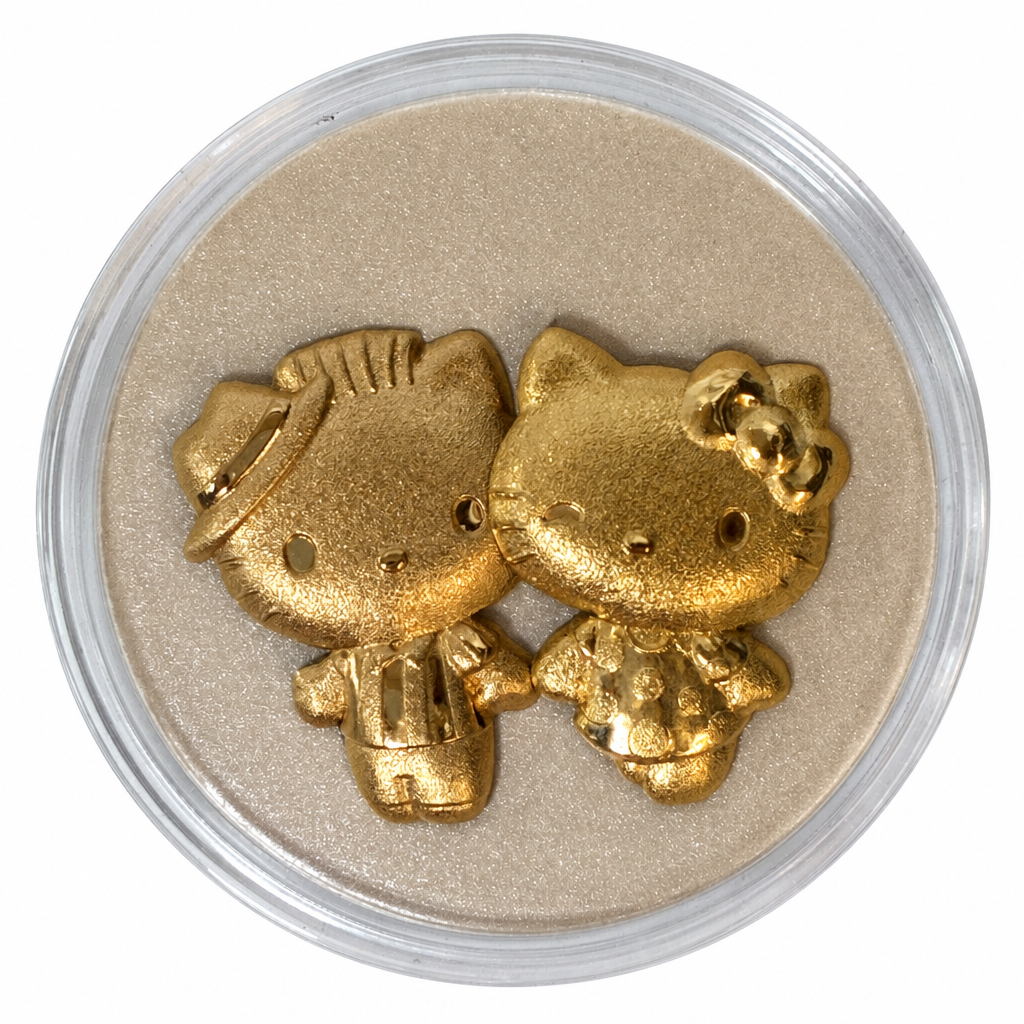 The Singapore Mint Hello Kitty And Dear Daniel Gold Foil Coin