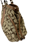 Coach Signature Canvas Snake Carryall Saddle