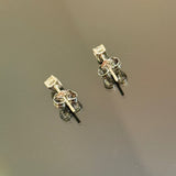 18KWG Solitaire Diamond Earring