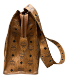 MCM Cognac Visetos Leather Shoulder Bag 38cm