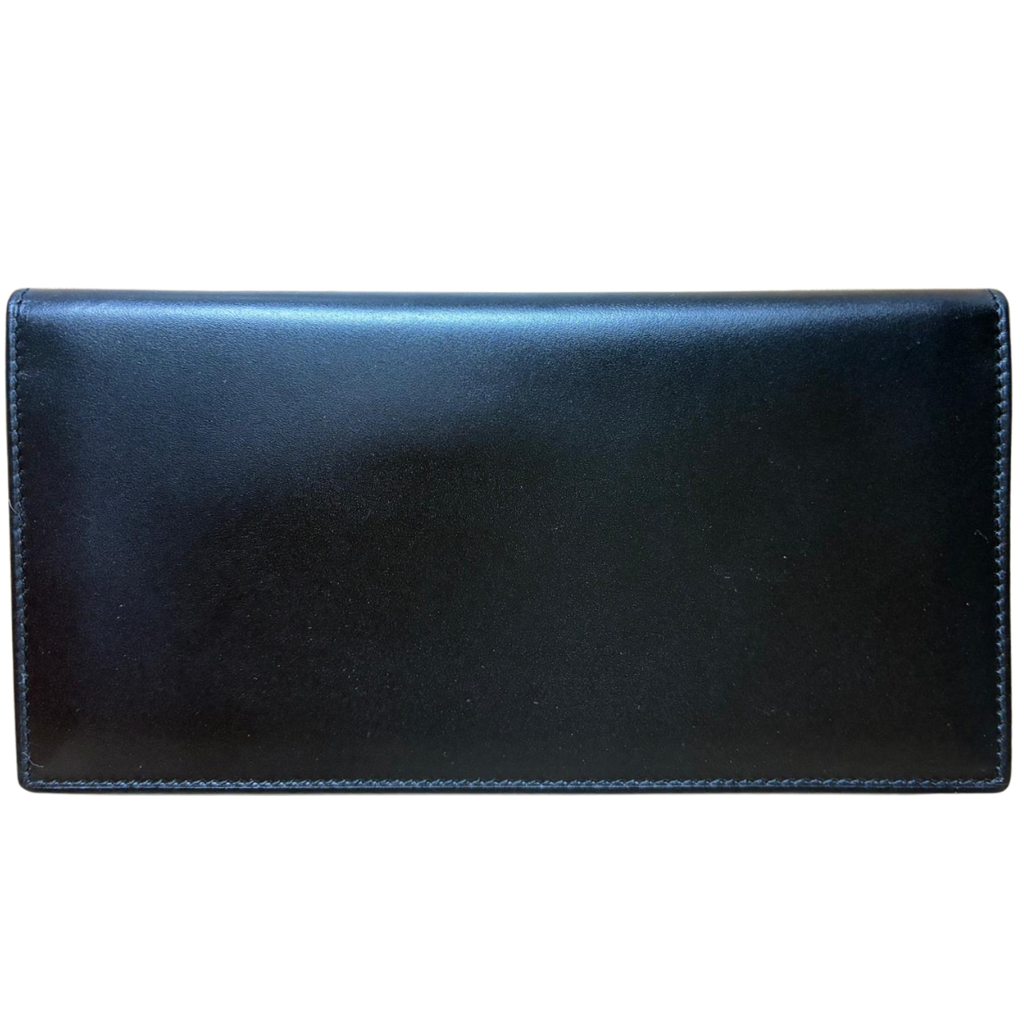 Dunhill Long Wallet Gold Tone Metal Corner