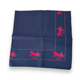 Celine Large Handkerchief Navy Blue and Red Design 58cm x 58cm