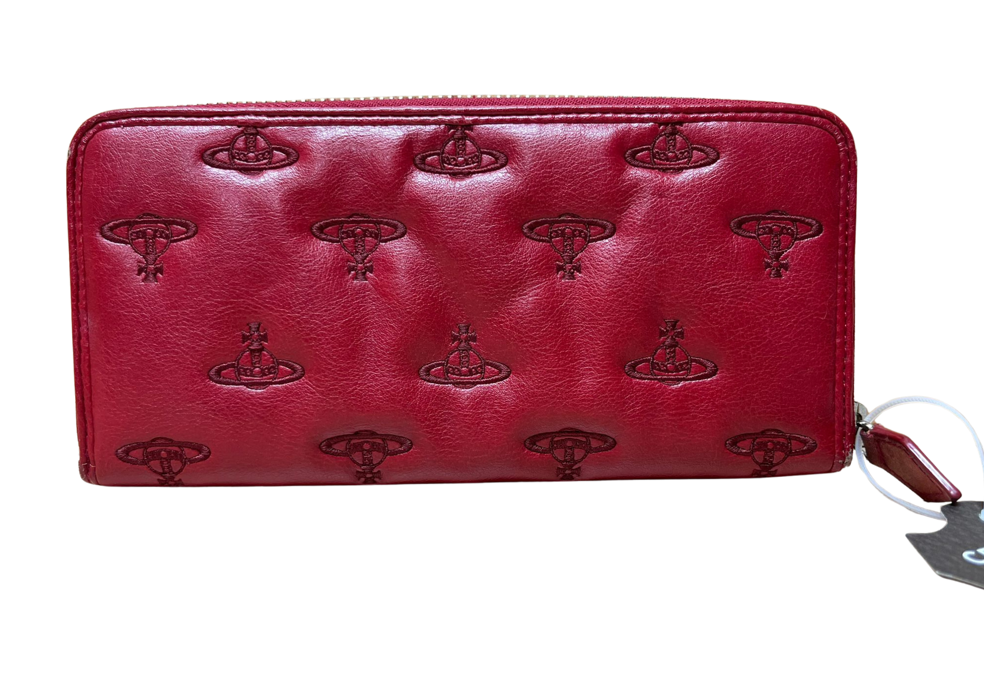 Vivienne Westwood Red Embossed Orb Long Wallet Main image