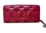 Vivienne Westwood Red Embossed Orb Long Wallet