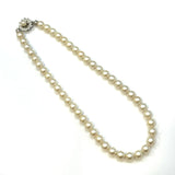 Silver, Cultured Pearl Necklace