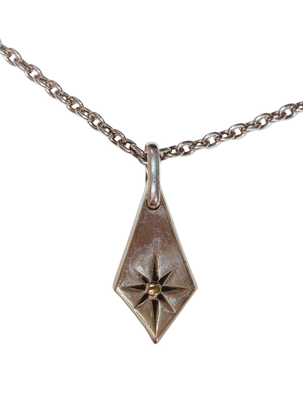 Silver 925 Big Hand Sun Pendant Necklace 25.7G