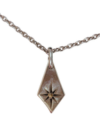 Silver 925 Big Hand Sun Pendant Necklace 25.7G