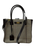 Lauren Ralph Lauren LeatherFabric Snap Shoulder Tote Bag