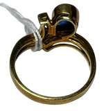 585YG BS1 D17 4.0GM Blue Sapphire And Diamond Ring