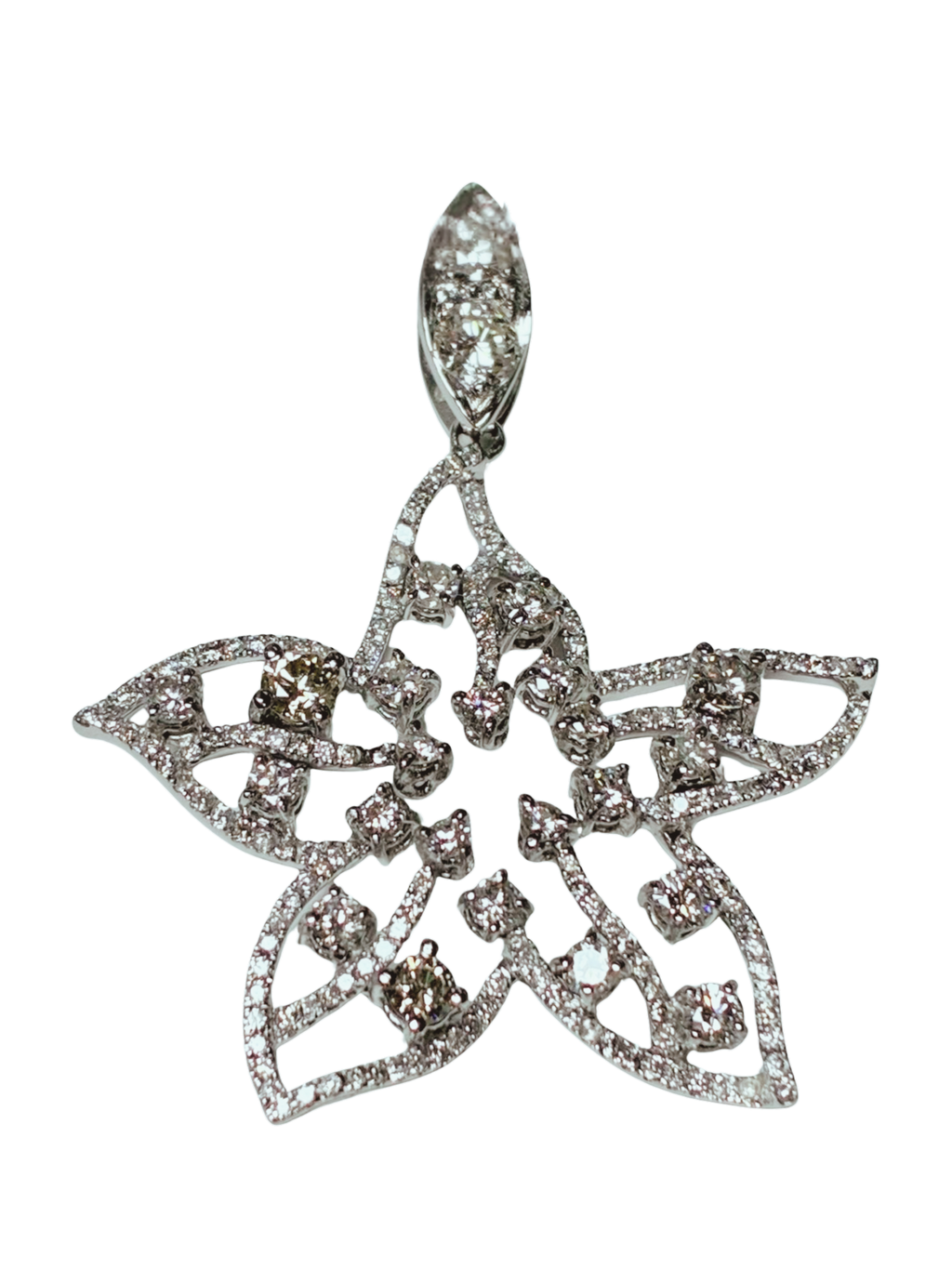 750WG  Diamond Starburst Pendant 5.1GM