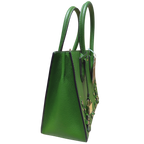 Michael Kors Mercer Floral Embellished Tote Vibrant Green Leather