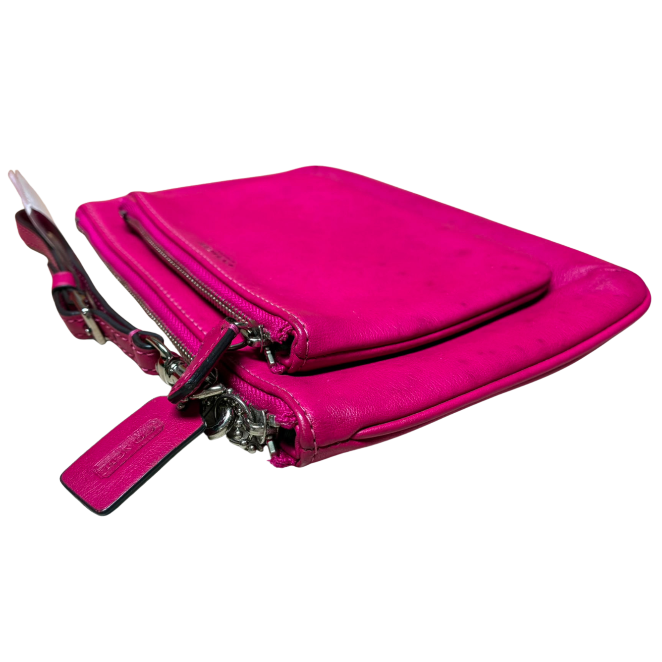 Coach Legacy Wristlet Leather Fuchsia