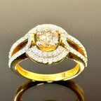 750YG Ladies Diamond Ring