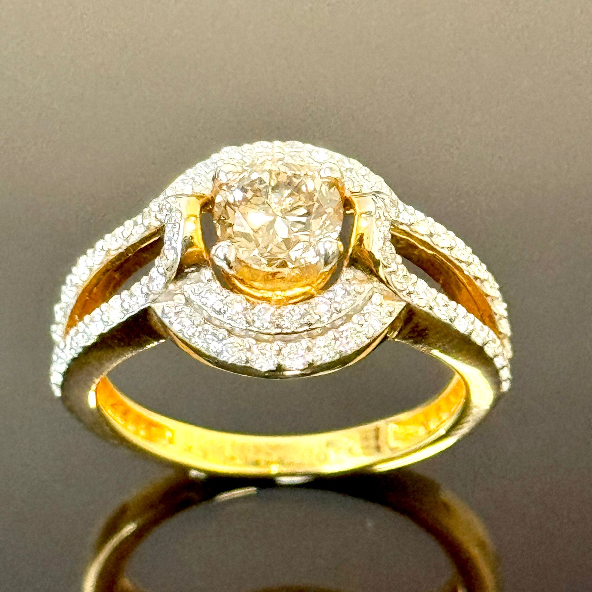 750YG Ladies Diamond Ring