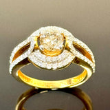 750YG Ladies Diamond Ring