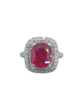 3.08 Carat Ruby Diamond Ring