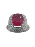3.08 Carat Ruby Diamond Ring