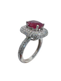3.08 Carat Ruby Diamond Ring