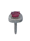3.08 Carat Ruby Diamond Ring
