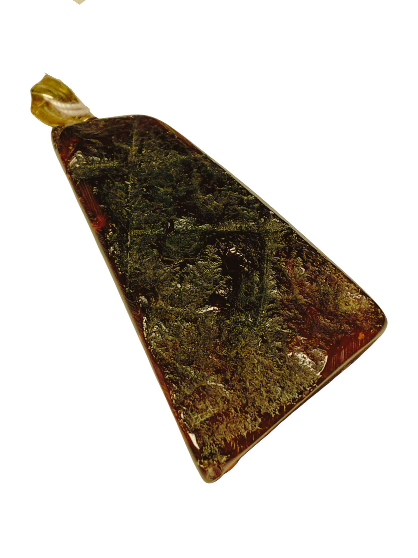 18KYG Amber Pendant 6.9G