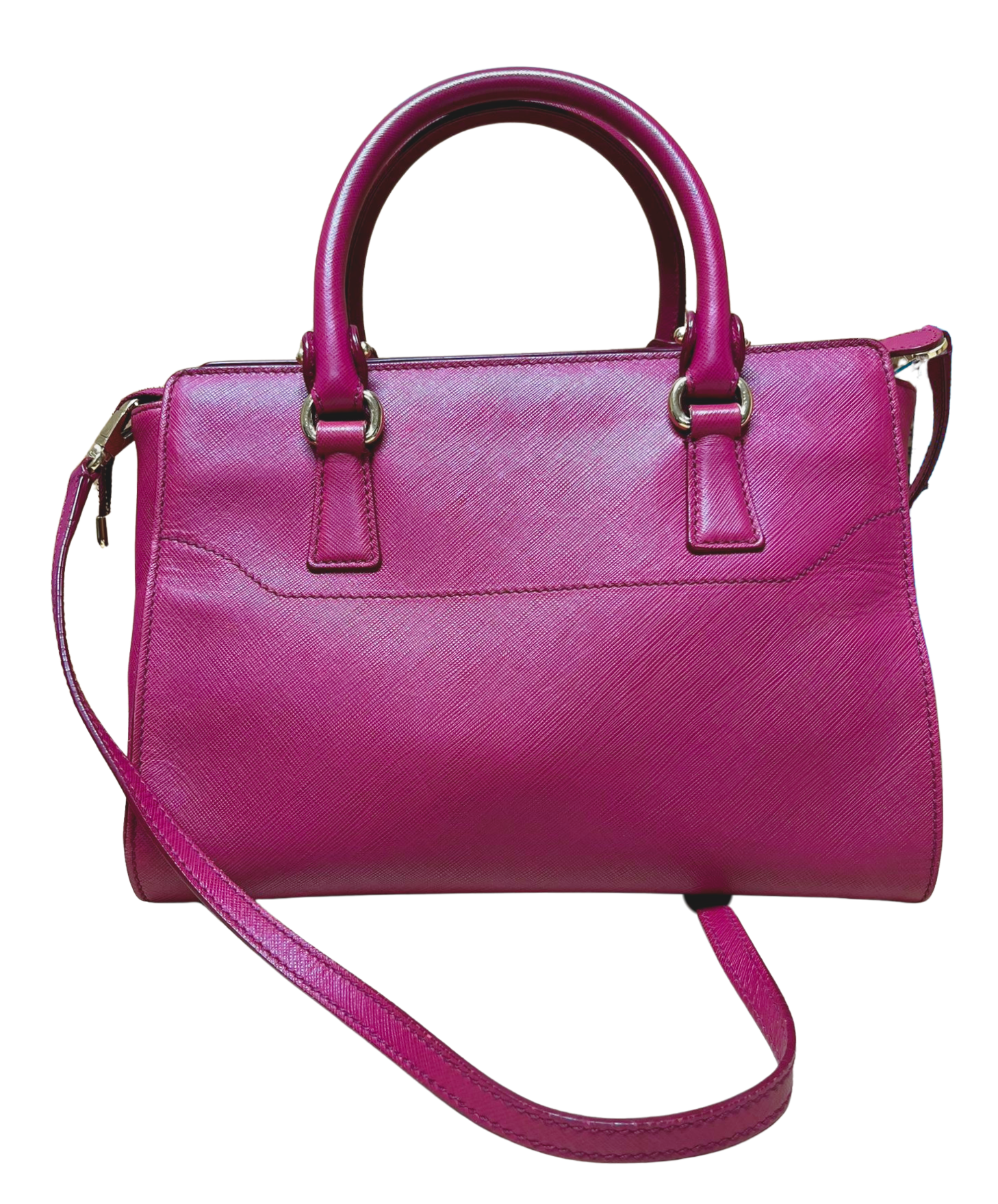 Salvatore Ferragamo Beky Tote Bag Fuchsia Saffiano Leather