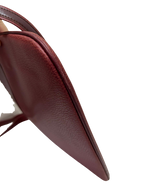 CARTIER Must Line Shoulder Bag Leather Bordeaux Gold Auth BA3142 Golden Dark red