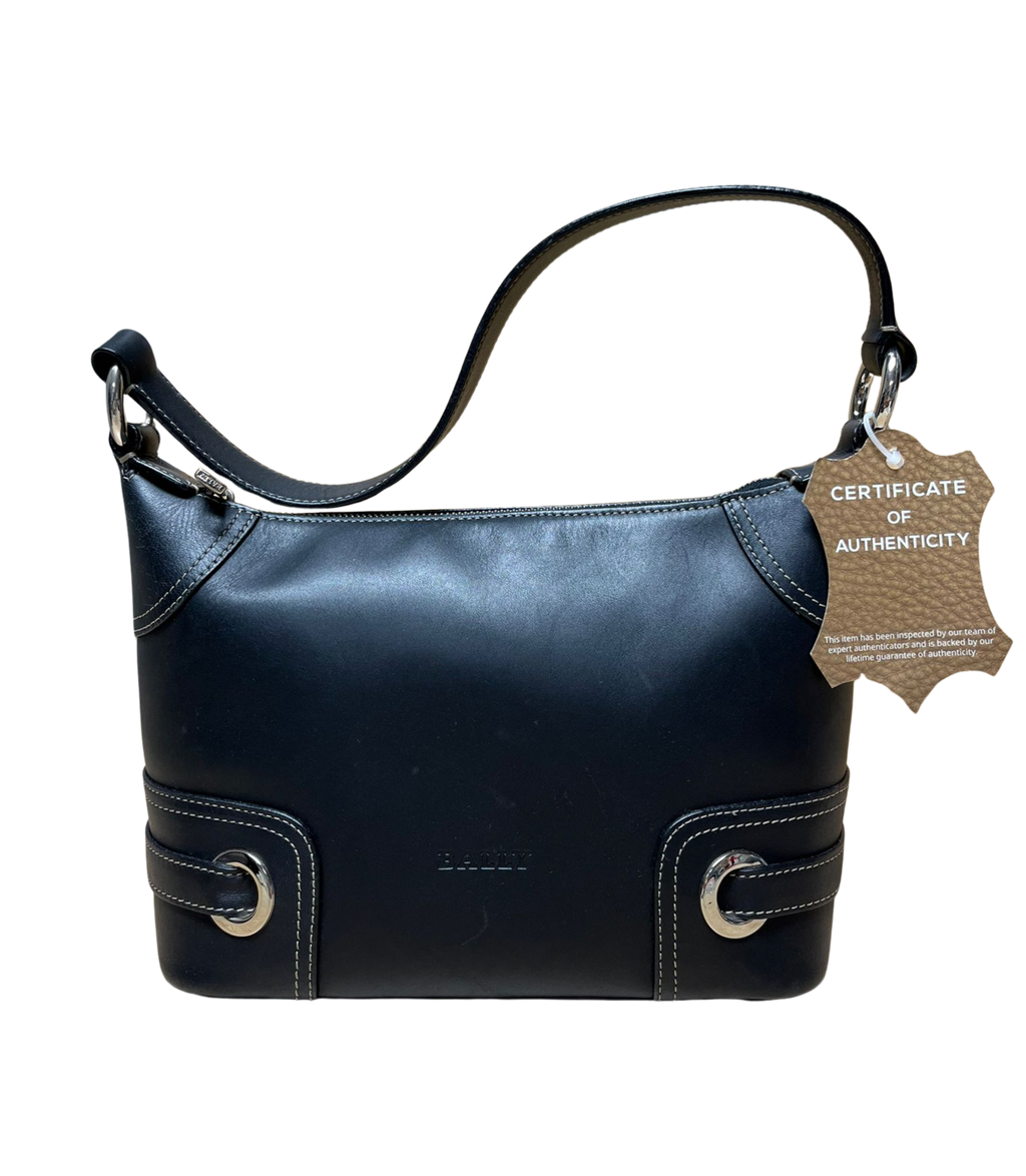 Bally Black Leather Shoulder Bag