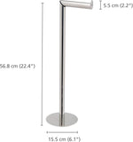 Joseph Joseph 70594 EasyStore Luxe 2in1 StainlessSteel Toilet Roll Stand