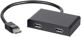 Monoprice 2-Port DisplayPort 1.2 to DisplayPort Multi-Stream Transport (MST) Hub, DP to DP