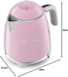 Smeg KLF05PKUK Mini Electric Kettle, 0.8L, Pink
