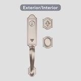 Baldwin Avendale, Front Entry Handleset with Interior Knob, Featuring SmartKey Deadbolt Re-Key Technology and Microban Protection, in Satin Nickel