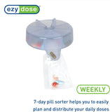 Ezy Dose Weekly (7-Day) Pill Organizer, Vitamin and Medicine System, Includes Sorter, Sealer, Batteries, and 200 Easy-Tear Pill Pouches