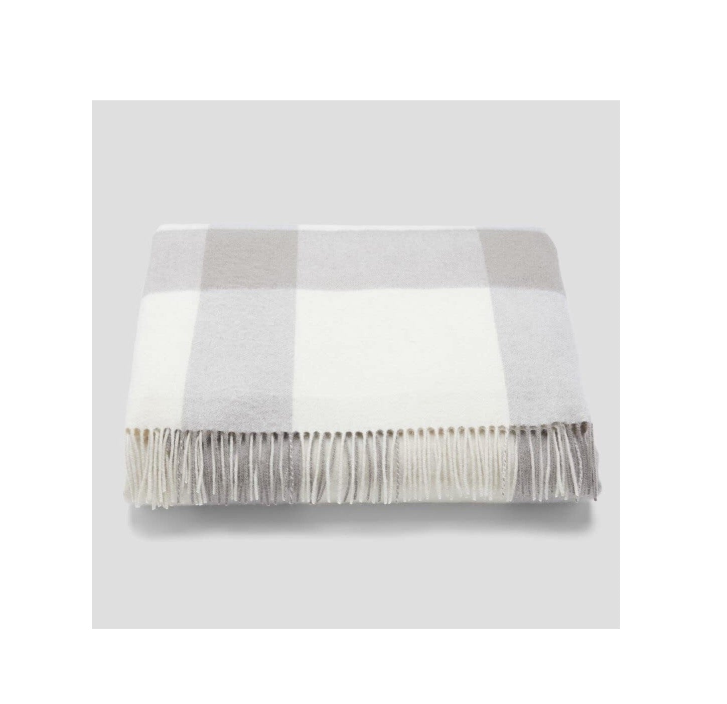 Casper Sleep Bold Plaid Throw Blanket, Oatmilk Secondary image
