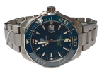 TAG Heuer WAY201B Aquaracer Calibre 5 Automatic 43 Stainless Steel Blue Dial Mens Watch