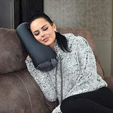 Wolf Essentials Microbead Bolster Tube Travel Pillow, Compact, Perfect for Plane or Car, Charcoal