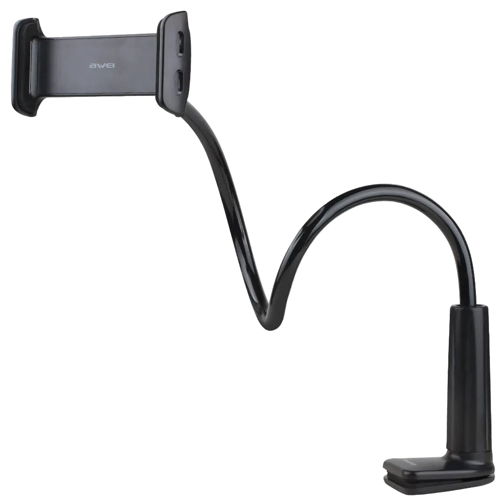 AWEI Flexible Long Arm X3 Large Opening Black Phone Holder