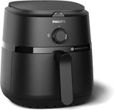 Philips 1000 Series NA120/09 - Airfryer, 4.2L Capacity, 1500W, Healthy Oil-Free Frying, Compact Design, Dishwasher-Safe Parts, Black Finish