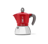 Bialetti 0006944 Moka Induction Stovetop Coffee Maker, 4 Cups, Red