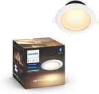 Philips Hue 51108 Hue White Ambiance 6 inches 150 Round Retrofit Recessed Downlight LED Smart Lighting Fixture Black/White