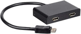 Monoprice 2-Port DisplayPort 1.2 to DisplayPort Multi-Stream Transport (MST) Hub, DP to DP