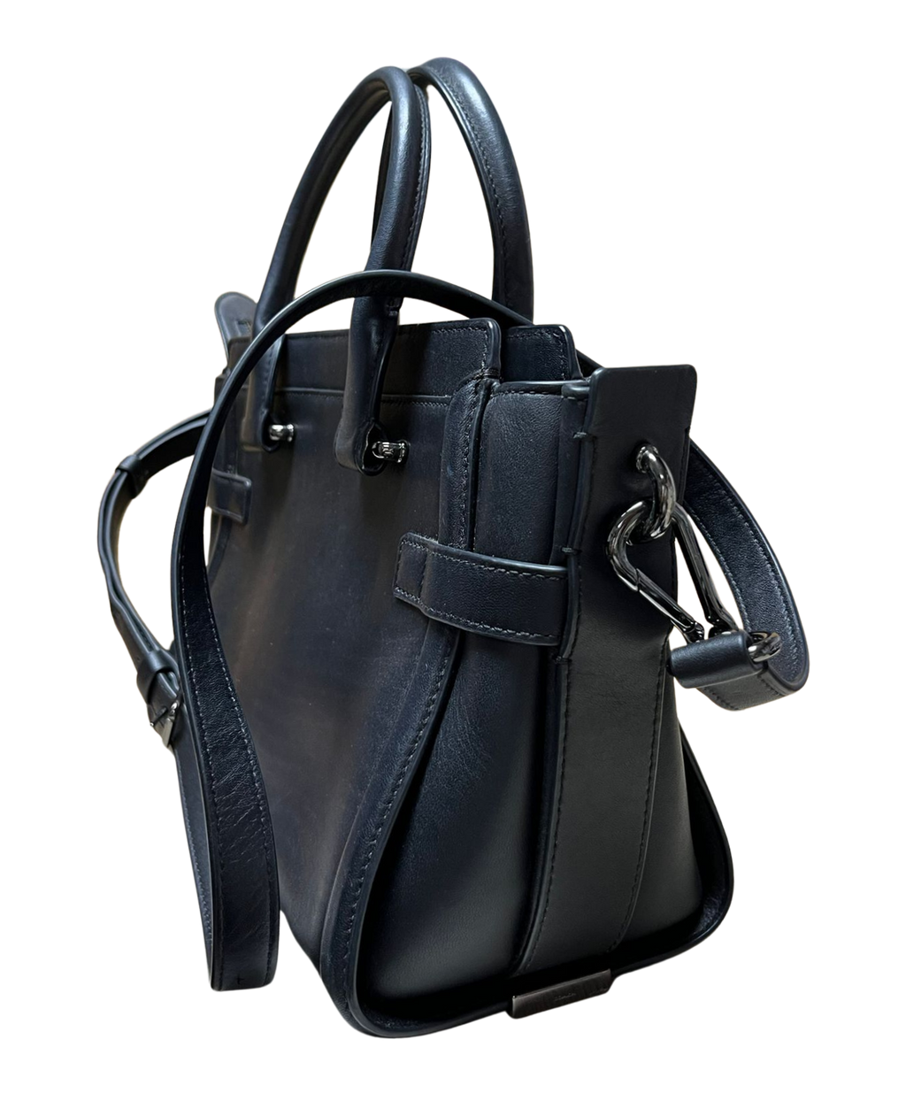 Coach Swagger 27 Black Leather Handbag