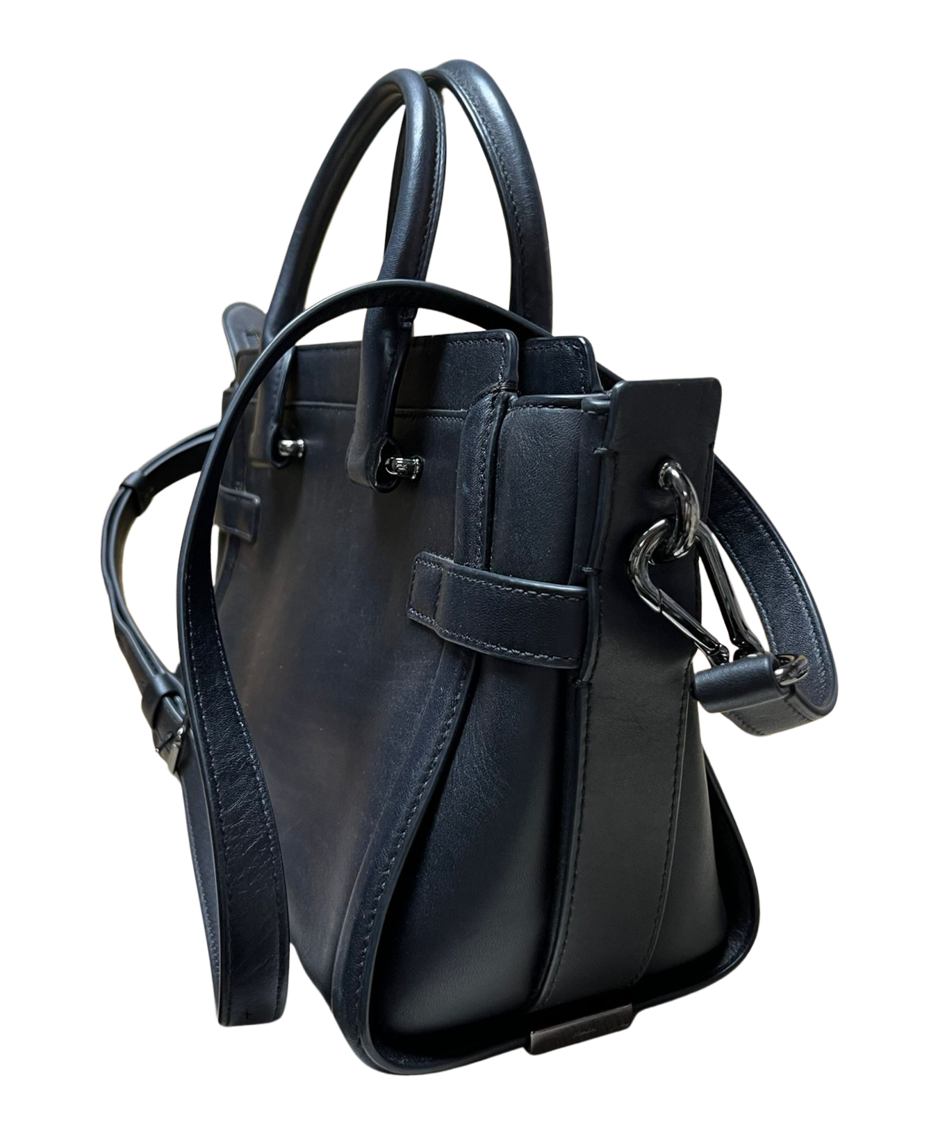Coach Swagger 27 Black Leather Handbag