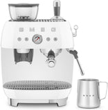 Smeg EGF03WHUK Espresso Coffee Machine with Grinder, White