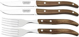 Tramontina 4 Pcs Steak Cutlery Set Barbecue Polywwod,Brown