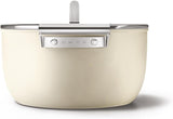 Smeg CKFC2611CRM NonStick Casserole With Lid 26cm Cream