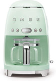 Smeg DCF02PGUK Drip Coffee Machine, Pastel Green