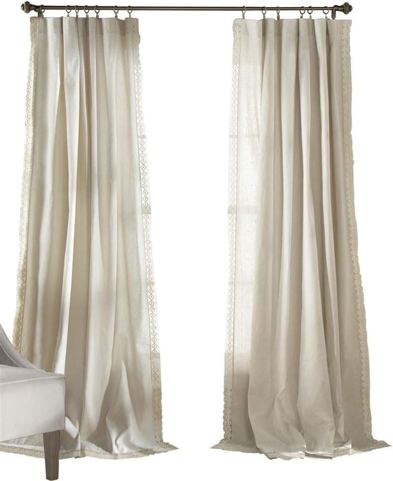 Rosalie Window Curtain Panels Ivory 54x120Set Main image