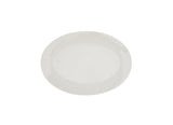 Moderne Porcelain 14" x 10" Oval Platter, White, 3 Piece Set