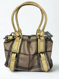Burberry Smoked Check Coated Canvas Northfield Tote Bag Beige And Brown